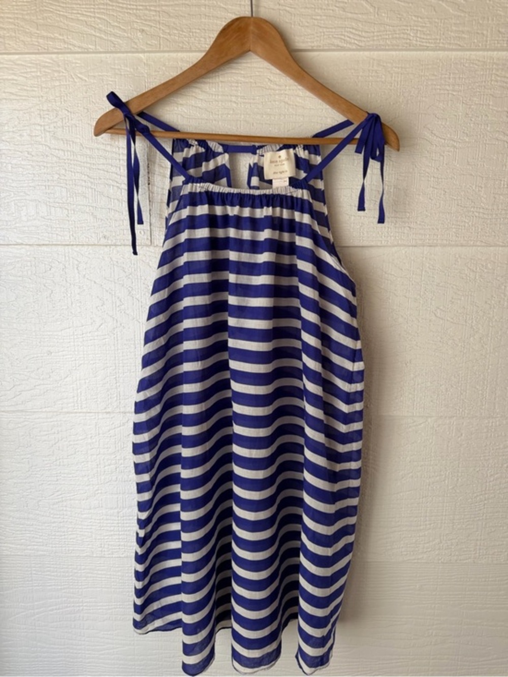 Kate Spade San Clemente Stripe Swim Cover Up Dress Blue XS/S